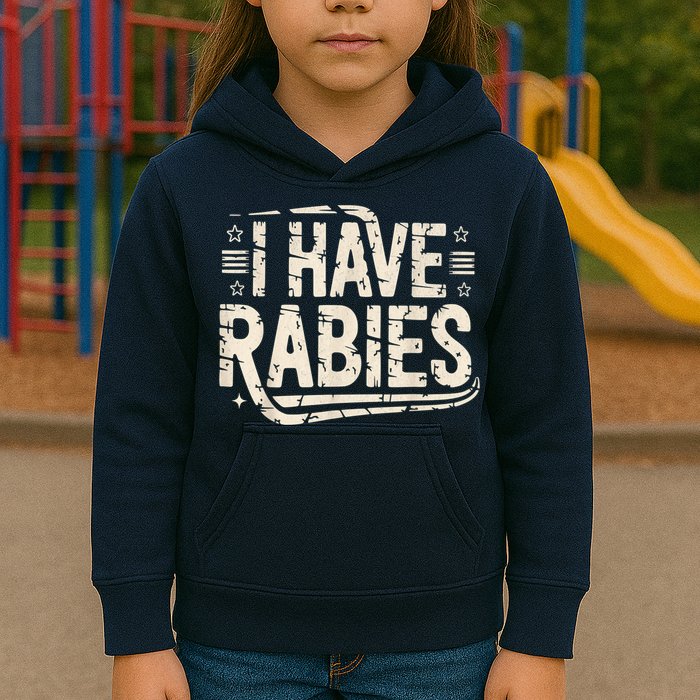 Funny Retro Vintage I Have Rabies I Have Rabies Essential Kids Hoodie