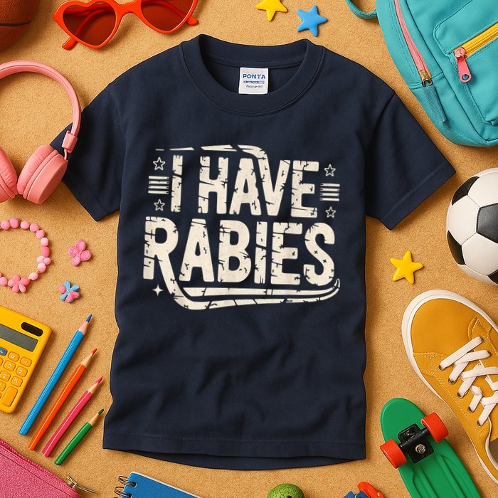 Funny Retro Vintage I Have Rabies I Have Rabies Essential Kids T-Shirt