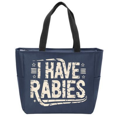 Funny Retro Vintage I Have Rabies I Have Rabies Essential Zip Tote Bag