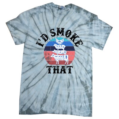 Funny Retro Vintage Grilling Party Chef Dad Tee Funny Bbq Gift Tie-Dye T-Shirt