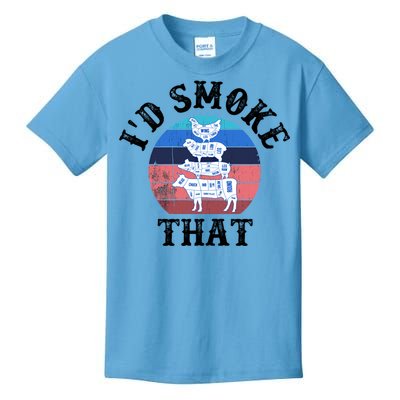 Funny Retro Vintage Grilling Party Chef Dad Tee Funny Bbq Gift Kids T-Shirt