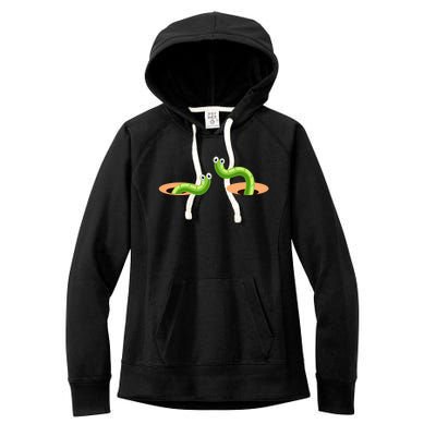 Funny Retro Vintage Worm Farmer Cool Gift Women's Fleece Hoodie