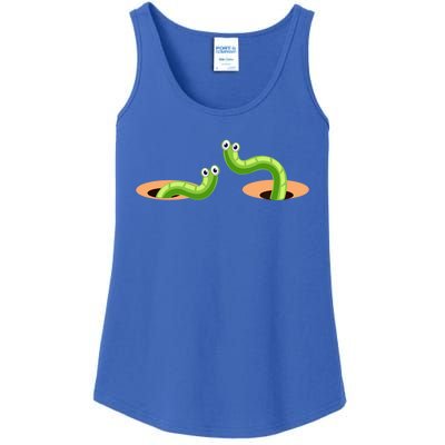 Funny Retro Vintage Worm Farmer Cool Gift Ladies Essential Tank