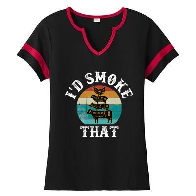 Funny Retro Vintage Grilling Party Chef Dad Tee Funny Bbq Gift Ladies Halftime Notch Neck Tee