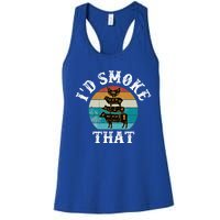 Funny Retro Vintage Grilling Party Chef Dad Tee Funny Bbq Gift Women's Racerback Tank