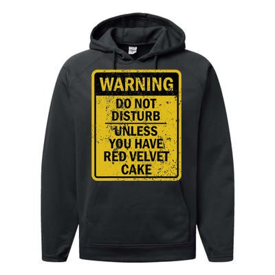 Funny Red Velvet Cake Food Dessert Performance Fleece Hoodie