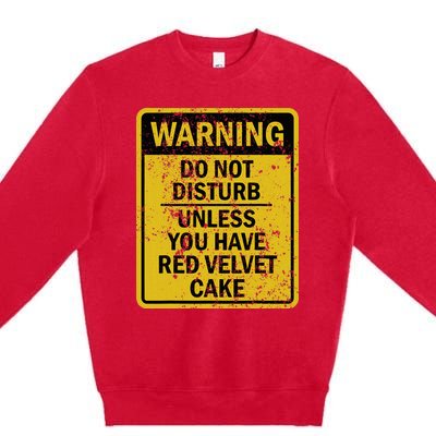 Funny Red Velvet Cake Food Dessert Premium Crewneck Sweatshirt