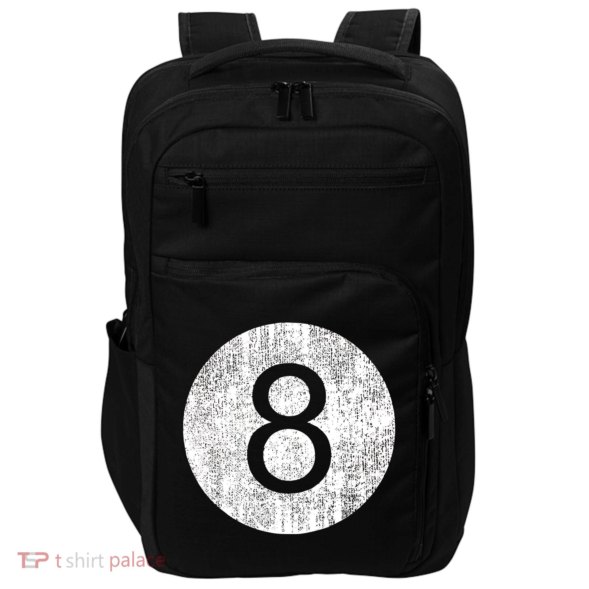 Funny Retro Vintage 8 Ball Logo Impact Tech Backpack
