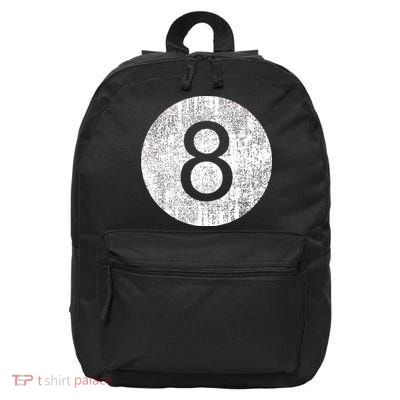 Funny Retro Vintage 8 Ball Logo 16 in Basic Backpack