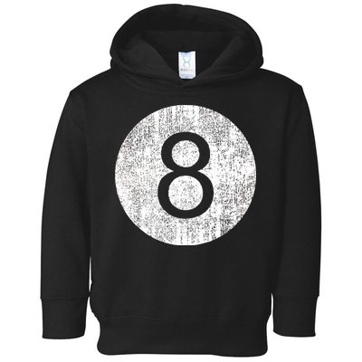Funny Retro Vintage 8 Ball Logo Toddler Hoodie