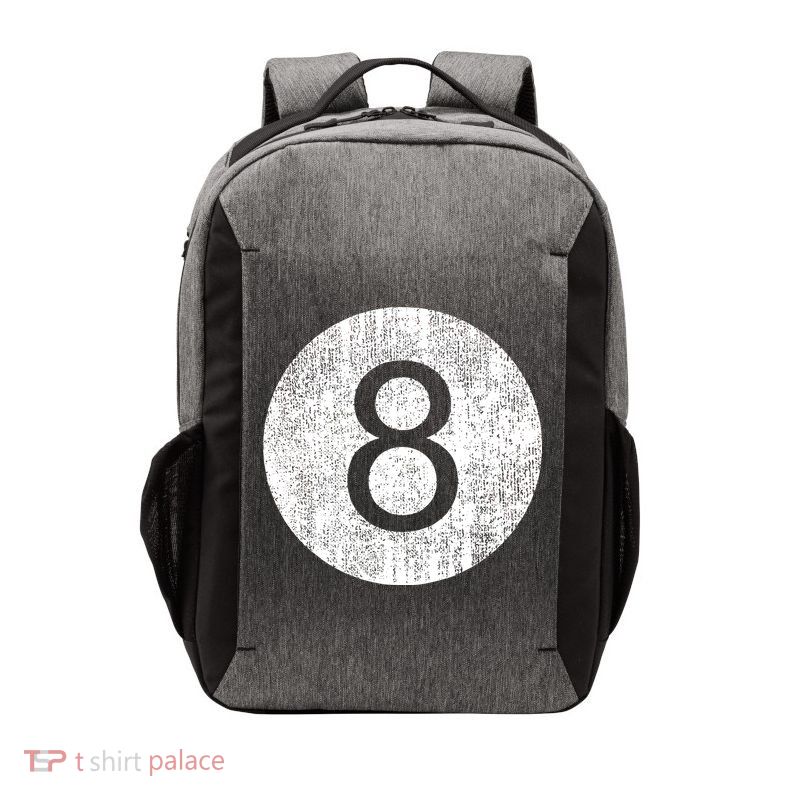 Funny Retro Vintage 8 Ball Logo Vector Backpack