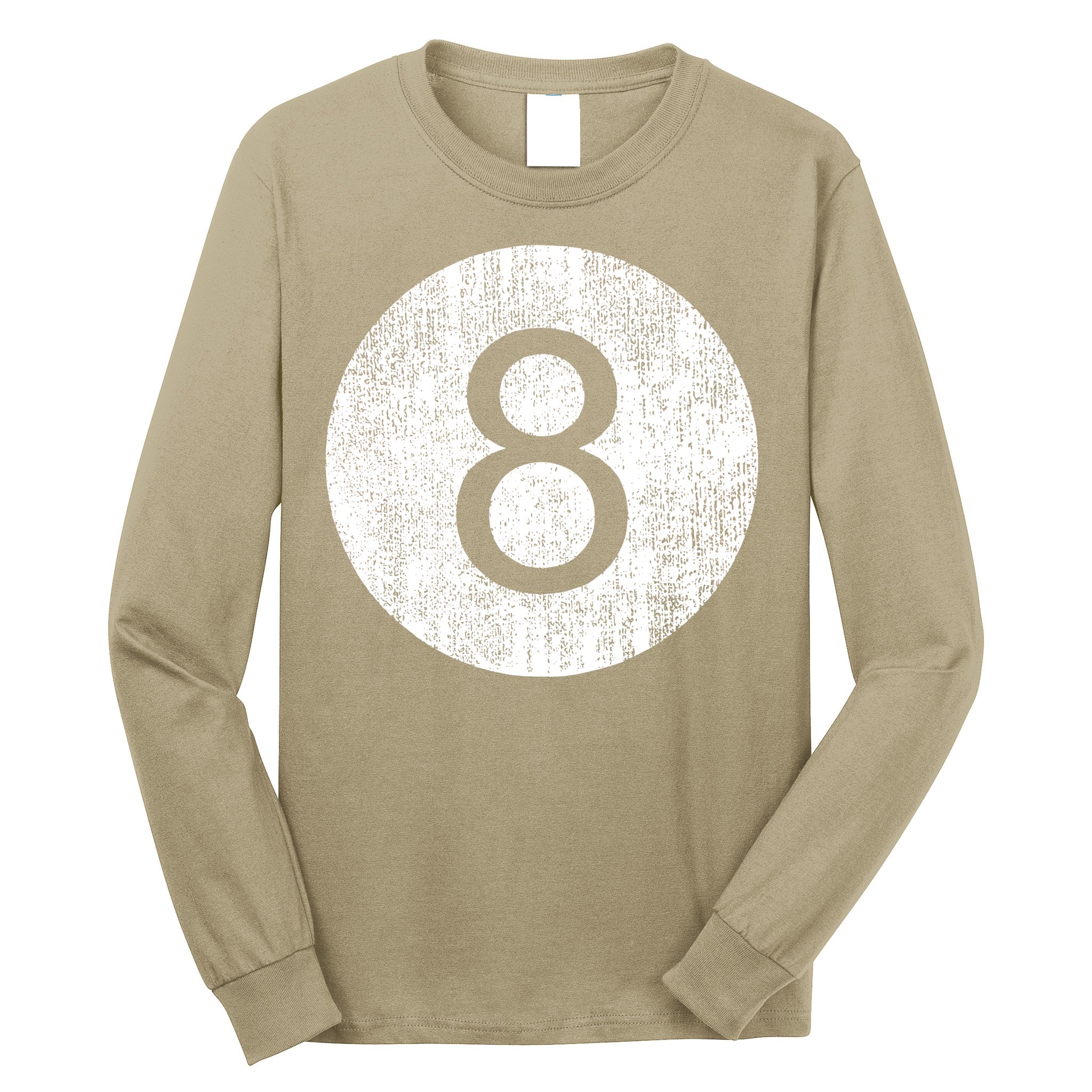 Funny Retro Vintage 8 Ball Logo Long Sleeve Shirt