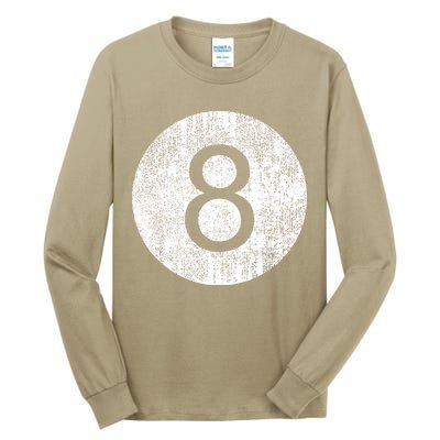 Funny Retro Vintage 8 Ball Logo Tall Long Sleeve T-Shirt
