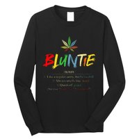 Funny Retro Vintage aunt wear Bluntie Funny Aunt Weed Long Sleeve Shirt