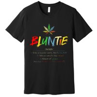 Funny Retro Vintage aunt wear Bluntie Funny Aunt Weed Premium T-Shirt