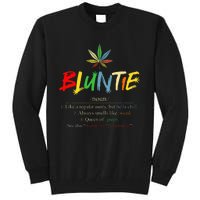 Funny Retro Vintage aunt wear Bluntie Funny Aunt Weed Tall Sweatshirt