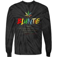 Funny Retro Vintage aunt wear Bluntie Funny Aunt Weed Tie-Dye Long Sleeve Shirt