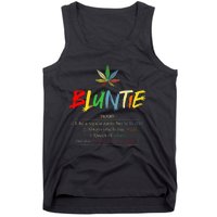 Funny Retro Vintage aunt wear Bluntie Funny Aunt Weed Tank Top