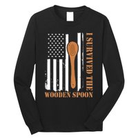 Funny Retro Vintage Wooden Spoon Survivor Long Sleeve Shirt