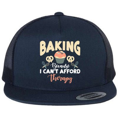 Funny Retro Vintage Baking So No Therapy Gift Flat Bill Trucker Hat