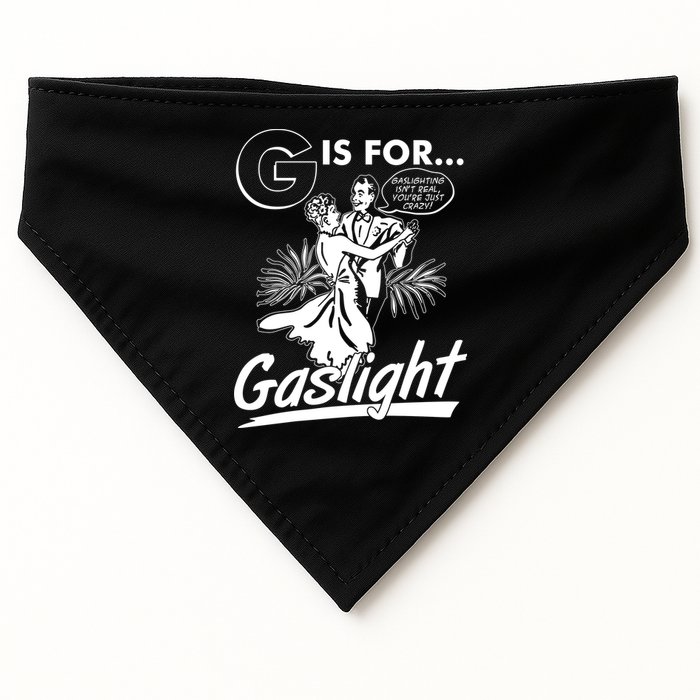 Funny Retro Vintage G Is For Gaslight USA-Made Doggie Bandana