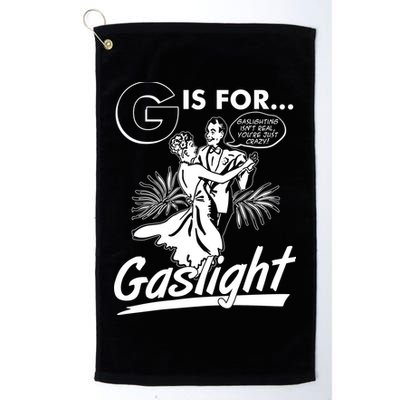 Funny Retro Vintage G Is For Gaslight Golf Towel