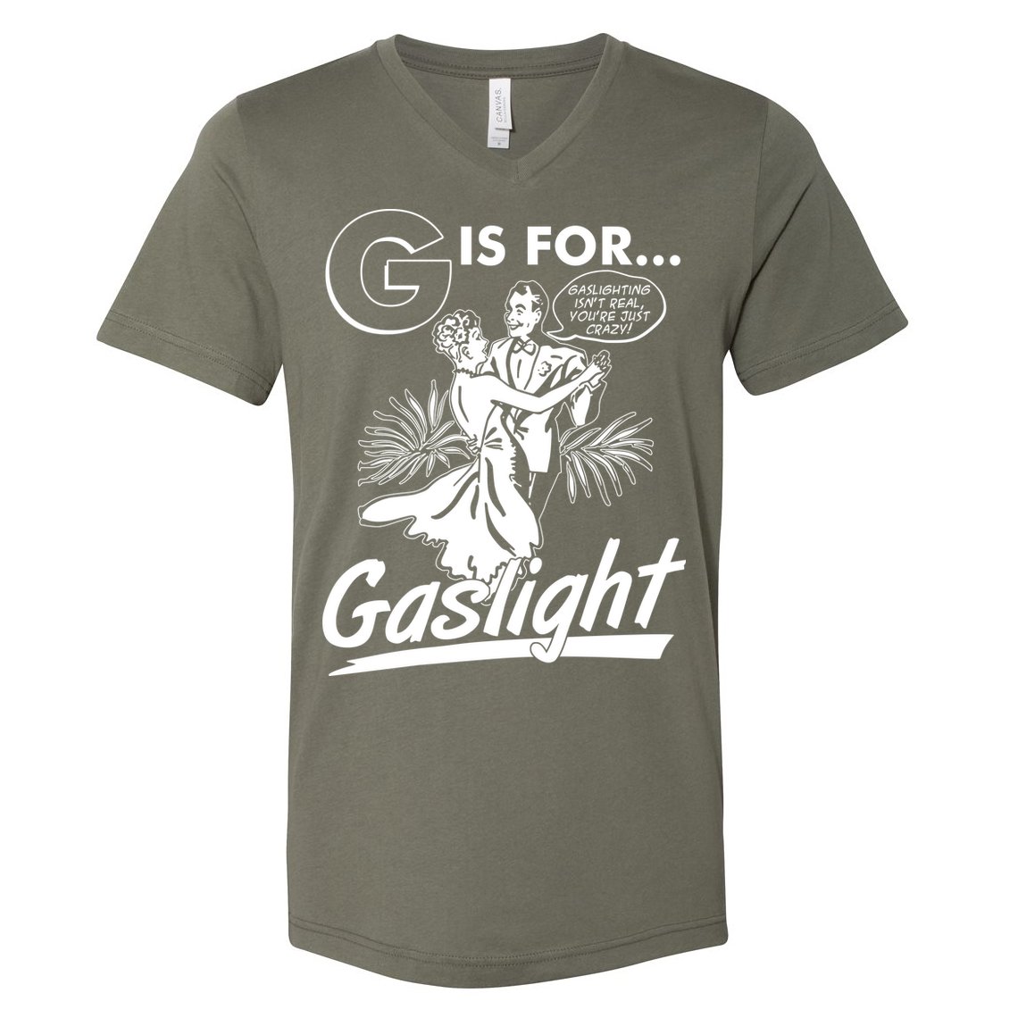 Funny Retro Vintage G Is For Gaslight V-Neck T-Shirt