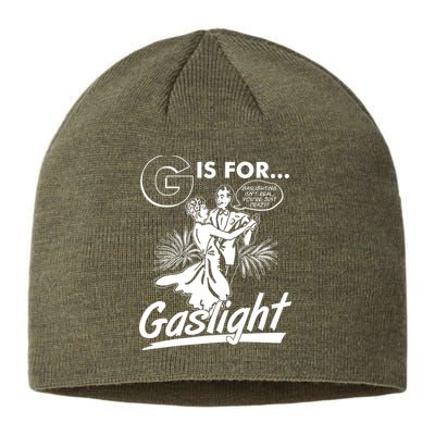 Funny Retro Vintage G Is For Gaslight Sustainable Beanie