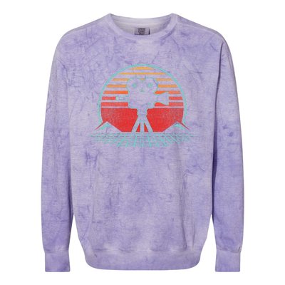 Filmmaking Retro Vintage 80s Style Colorblast Crewneck Sweatshirt