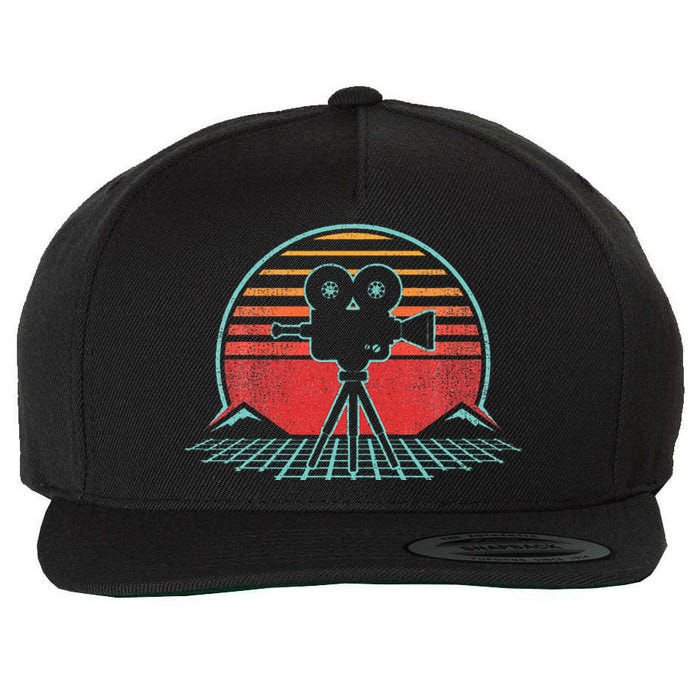 Filmmaking Retro Vintage 80s Style Wool Snapback Cap