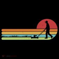 Funny Retro Vintage Lawn Mower Man Tall T-Shirt