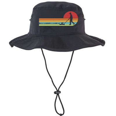 Funny Retro Vintage Lawn Mower Man Bucket Hat