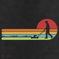 Funny Retro Vintage Lawn Mower Man Beanie