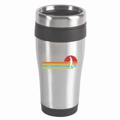 Funny Retro Vintage Lawn Mower Man 16oz Travel Tumbler