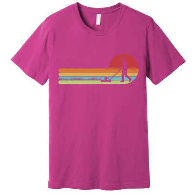 Funny Retro Vintage Lawn Mower Man Premium T-Shirt