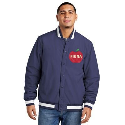 Fiona Retro Vintage Apple Insulated Varsity Jacket