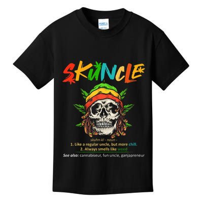 Funny Retro Vintage Uncle Skunkle Weed Smoker Kids T-Shirt