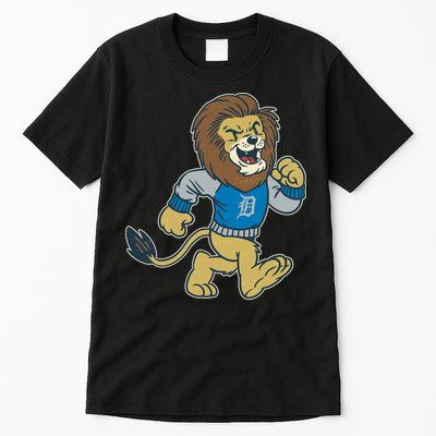 Funny Retro Vintage Lion Mascot Detroit Football Sports Fan Tall T-Shirt