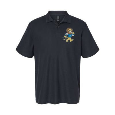 Funny Retro Vintage Lion Mascot Detroit Football Sports Fan Polo