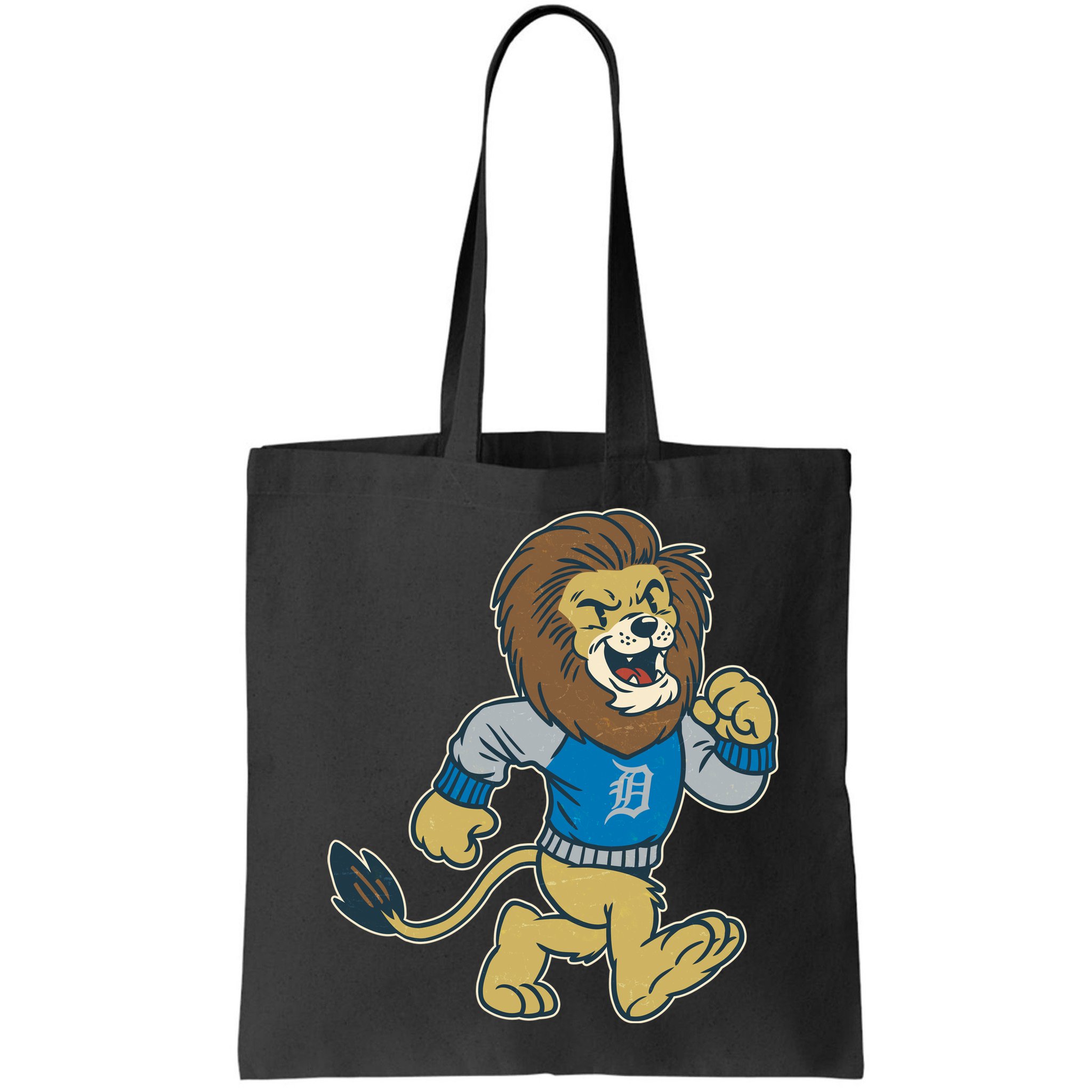 Funny Retro Vintage Lion Mascot Detroit Football Sports Fan Bag