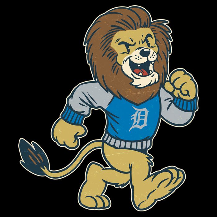 Funny Retro Vintage Lion Mascot Detroit Football Sports Fan Magnet
