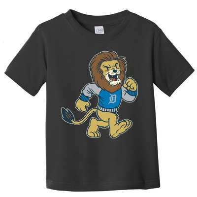 Funny Retro Vintage Lion Mascot Detroit Football Sports Fan Toddler T-Shirt