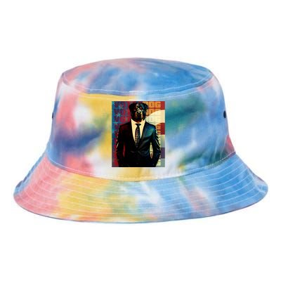 Funny Retro Vintage Election Vote Dog Tie Dye Newport Bucket Hat