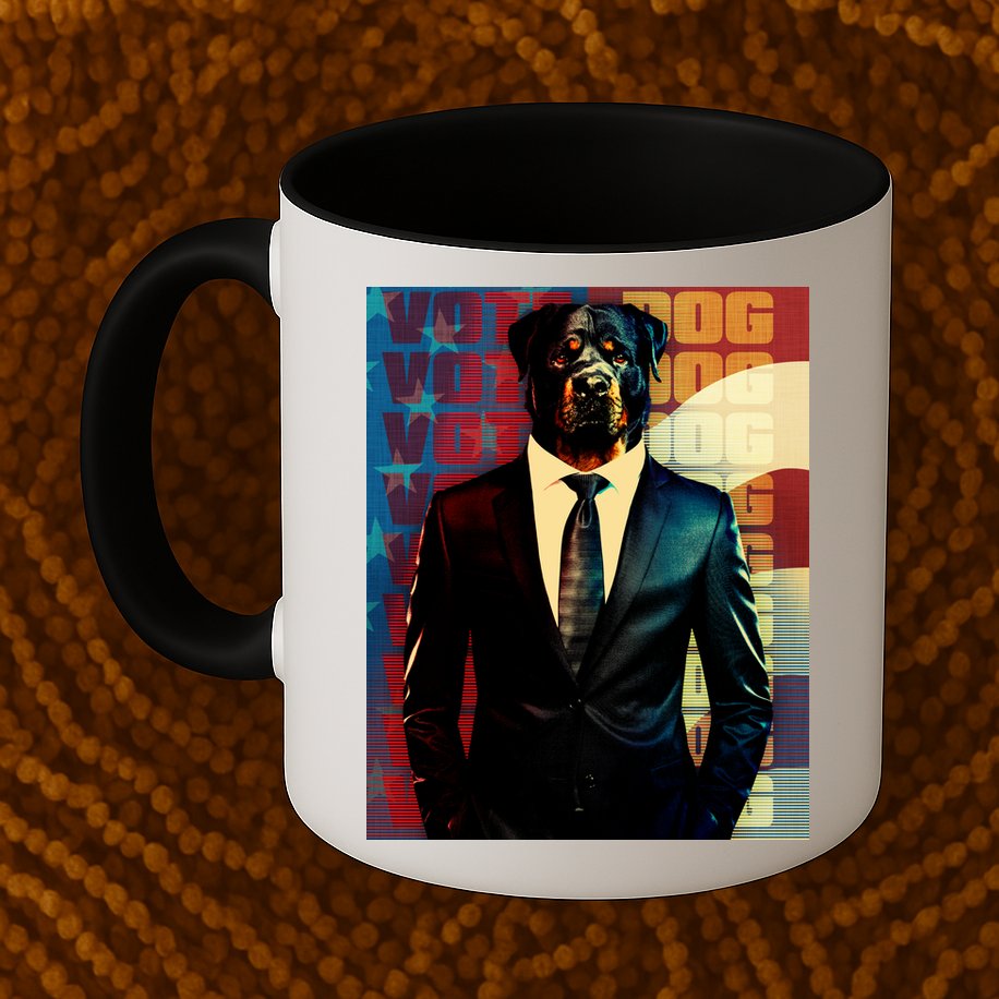 Funny Retro Vintage Election Vote Dog Mug