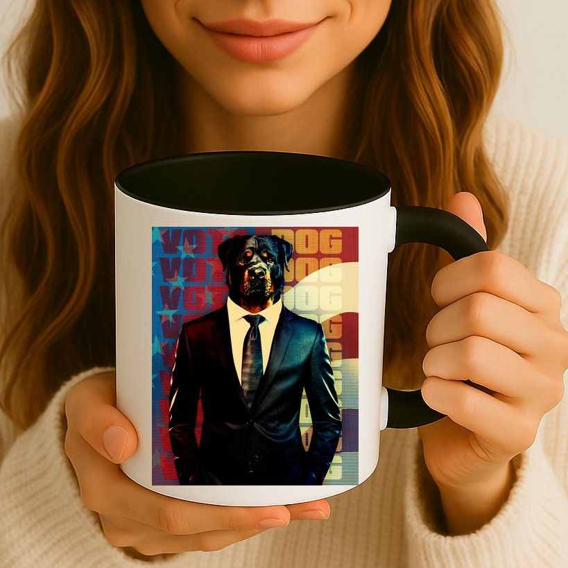 Funny Retro Vintage Election Vote Dog Mug