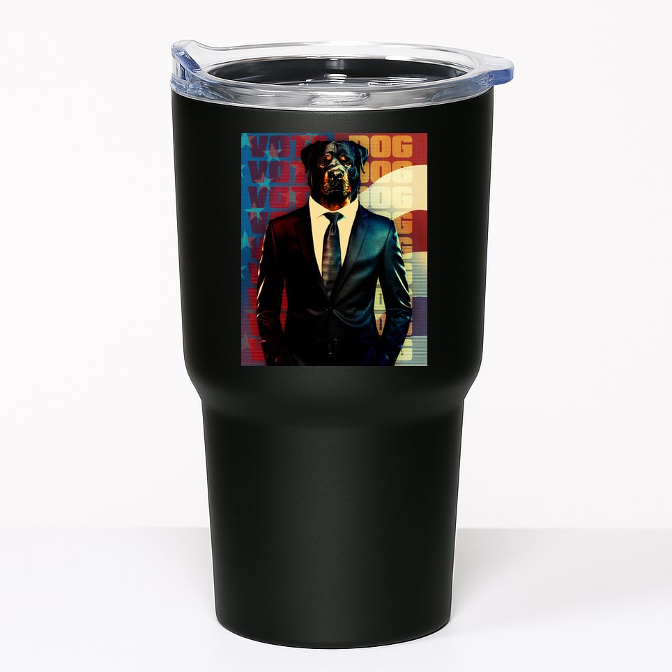 Funny Retro Vintage Election Vote Dog Tumbler