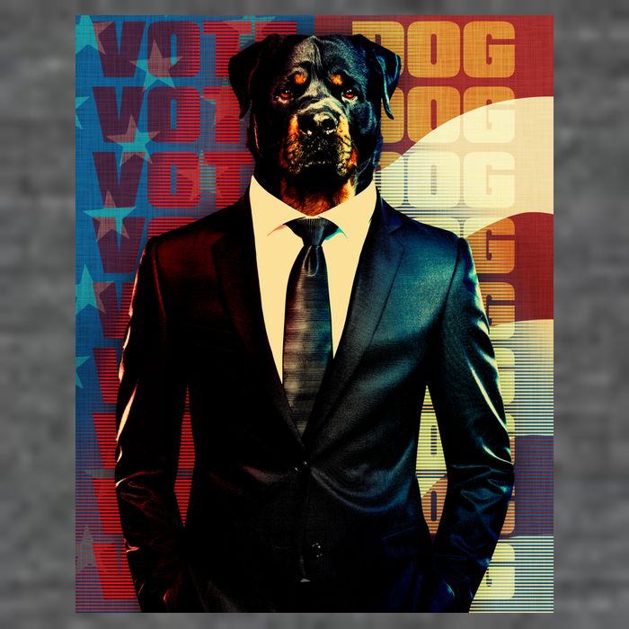 Funny Retro Vintage Election Vote Dog T-Shirt