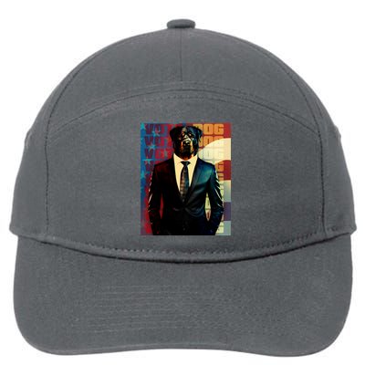 Funny Retro Vintage Election Vote Dog 7-Panel Snapback Hat