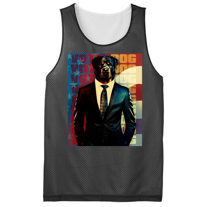 Funny Retro Vintage Election Vote Dog Mesh Reversible Basketball Jersey Tank