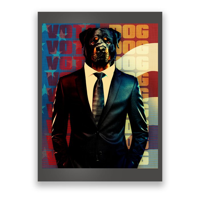 Funny Retro Vintage Election Vote Dog Poster